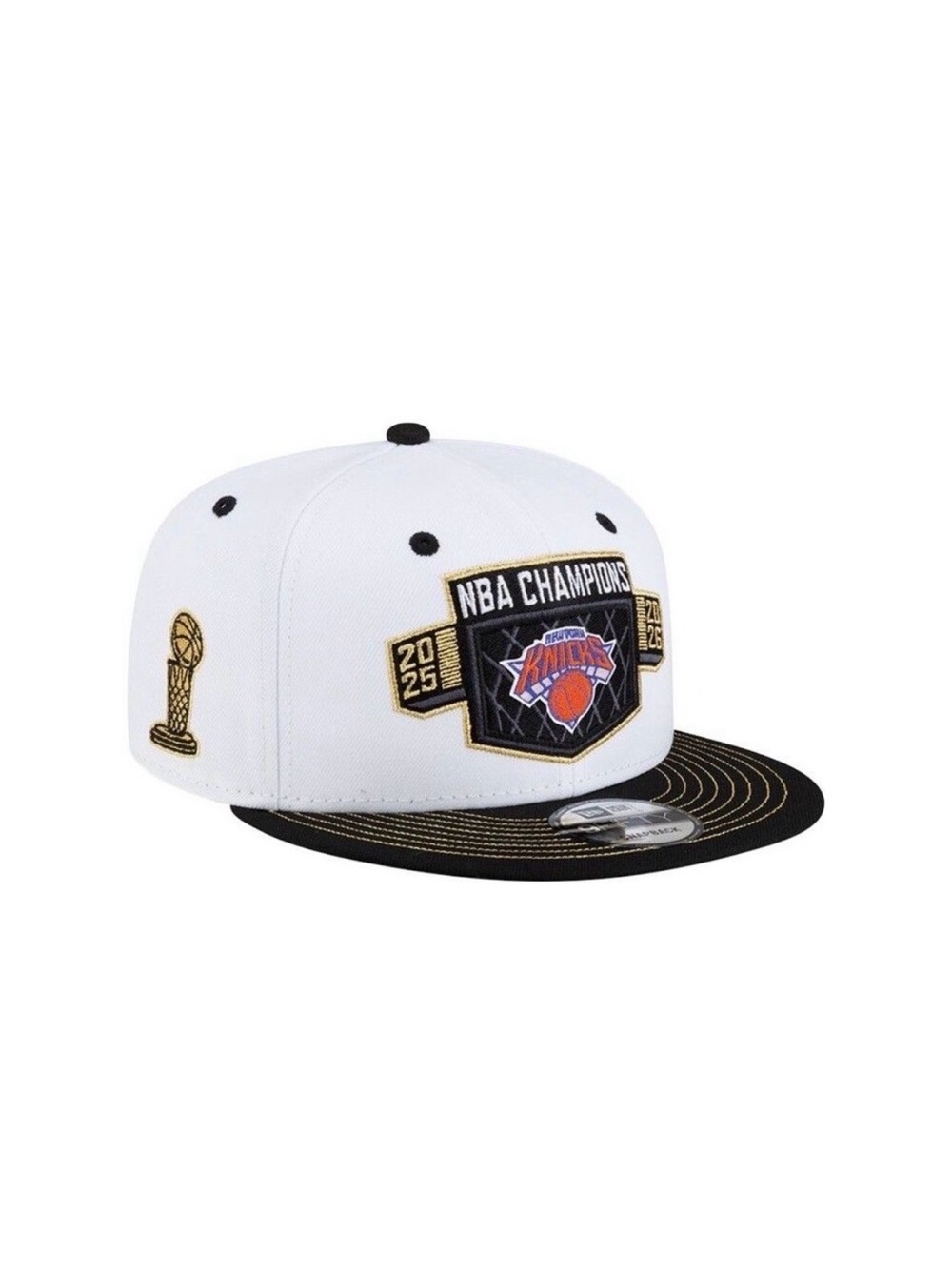 NBA Champions New York Knicks White & Black Snapback Hat